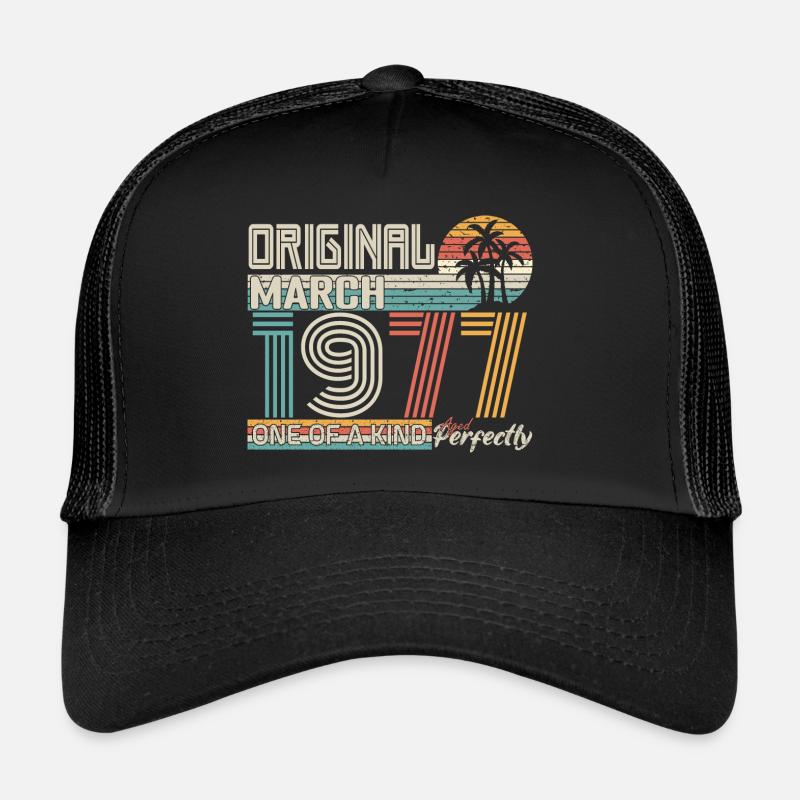 Mars 1977 anniversaire Mars 1977 cadeau Casquette trucker 