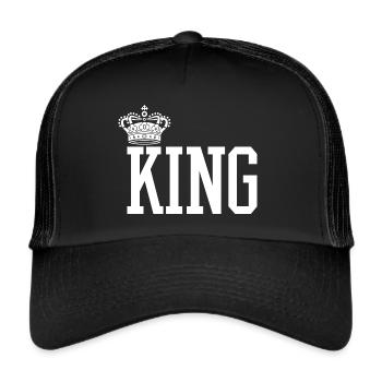 King - Queen Gift Idea - Trucker Cap - black/black - Front