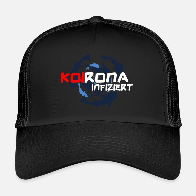 koi beni koifisch karashi karpfen - Trucker Cap - Schwarz/Schwarz