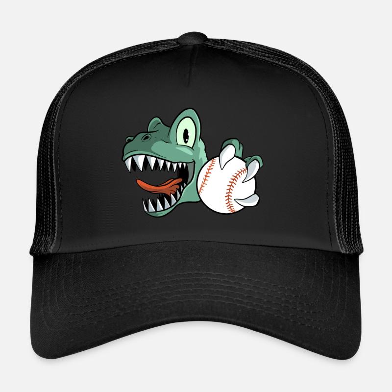 T-Rex Dinosaurier Baseball - Trucker Cap - Schwarz/Schwarz