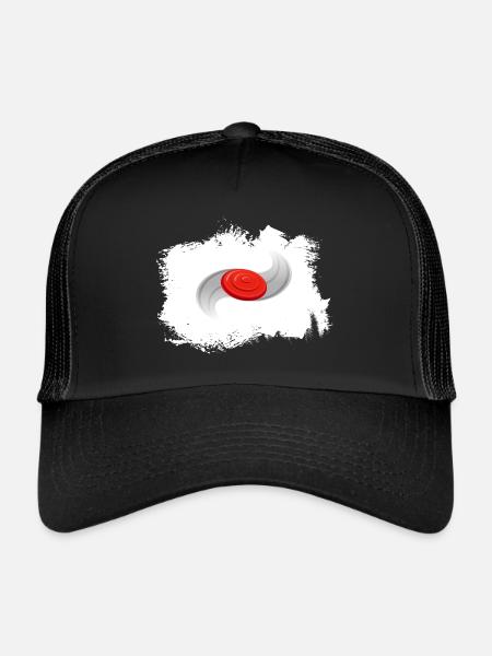 discgolf frisbee frisbee disc - Trucker Cap - black/black - Front