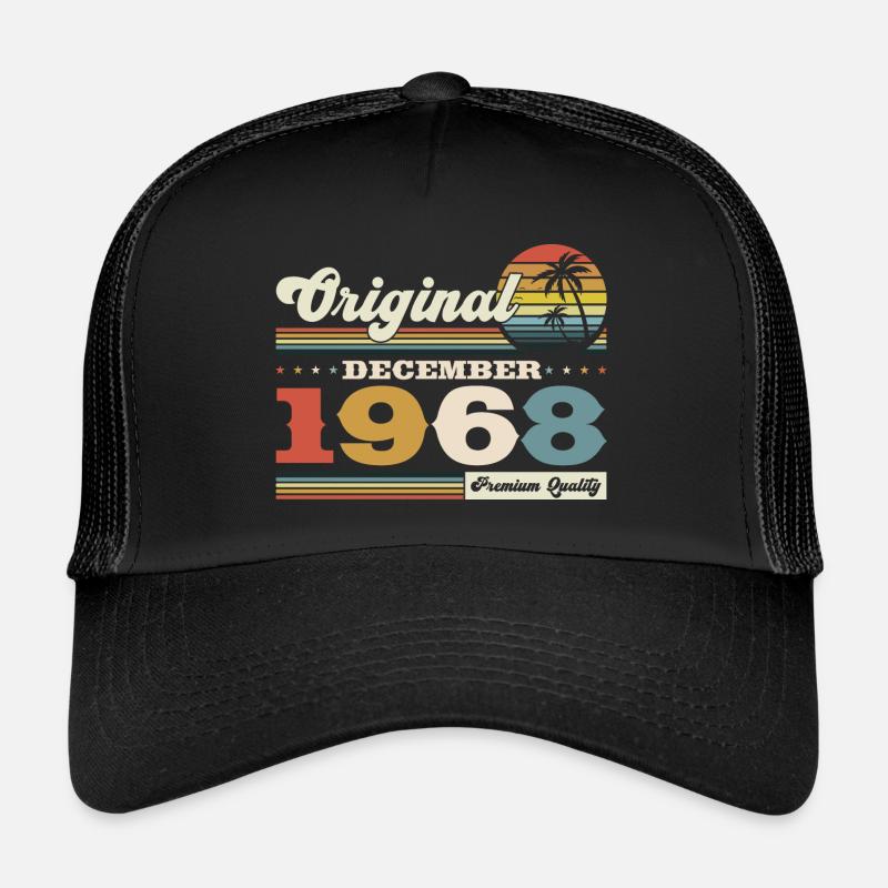 55th Birthday Original December Born 1968 Trucker Cap