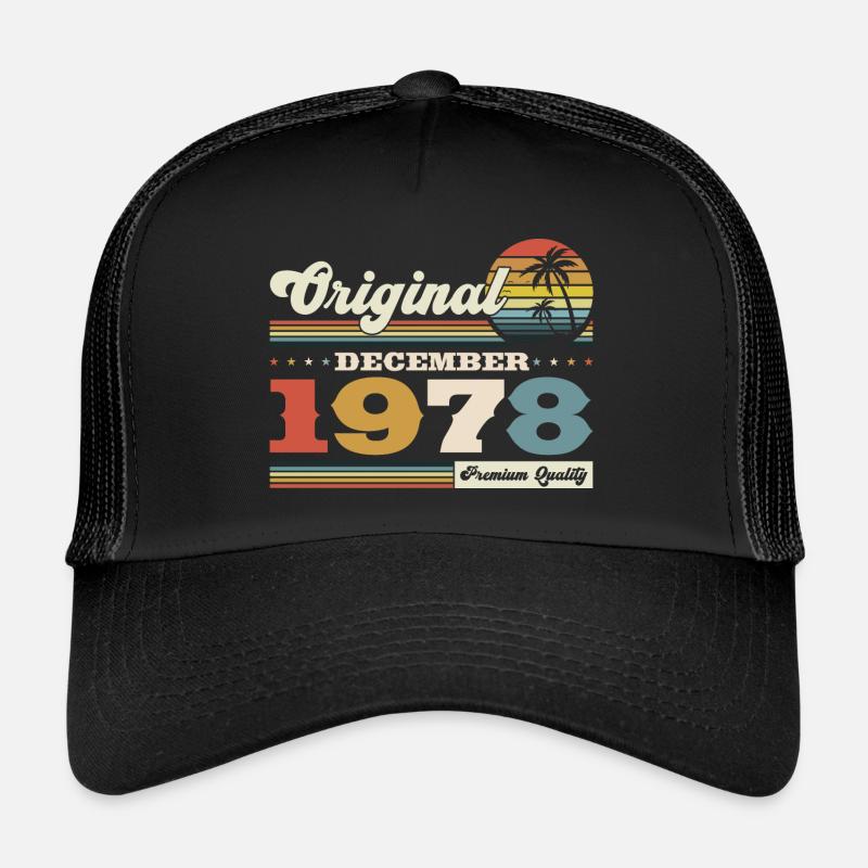 45th Birthday Original December Vintage 1978 Trucker Cap