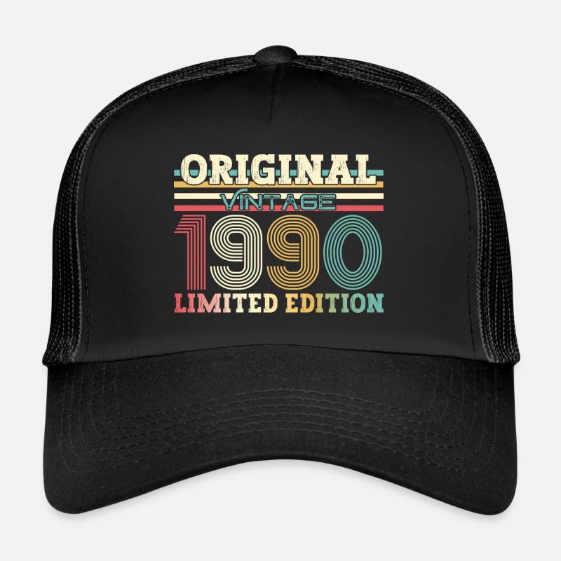 Original 1990 Millésime 1990 34e anniversaire 1990 Casquette trucker 
