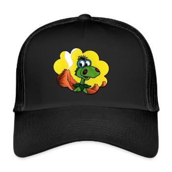 Poldi von HALLO SPENCER - Trucker Cap - Schwarz/Schwarz - Vorne