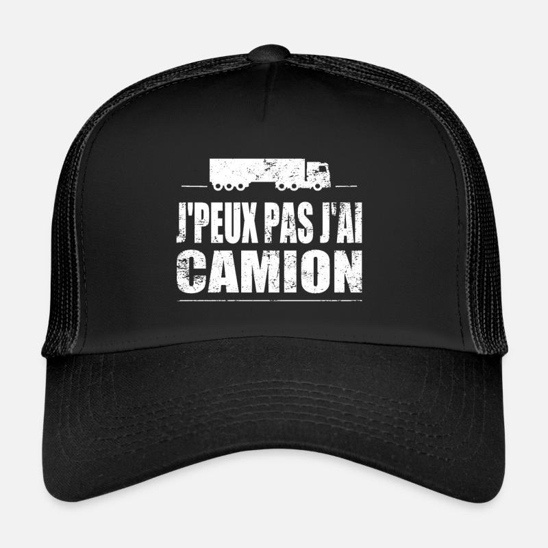 J'peux pas j'ai camion - Casquette trucker - noir/noir
