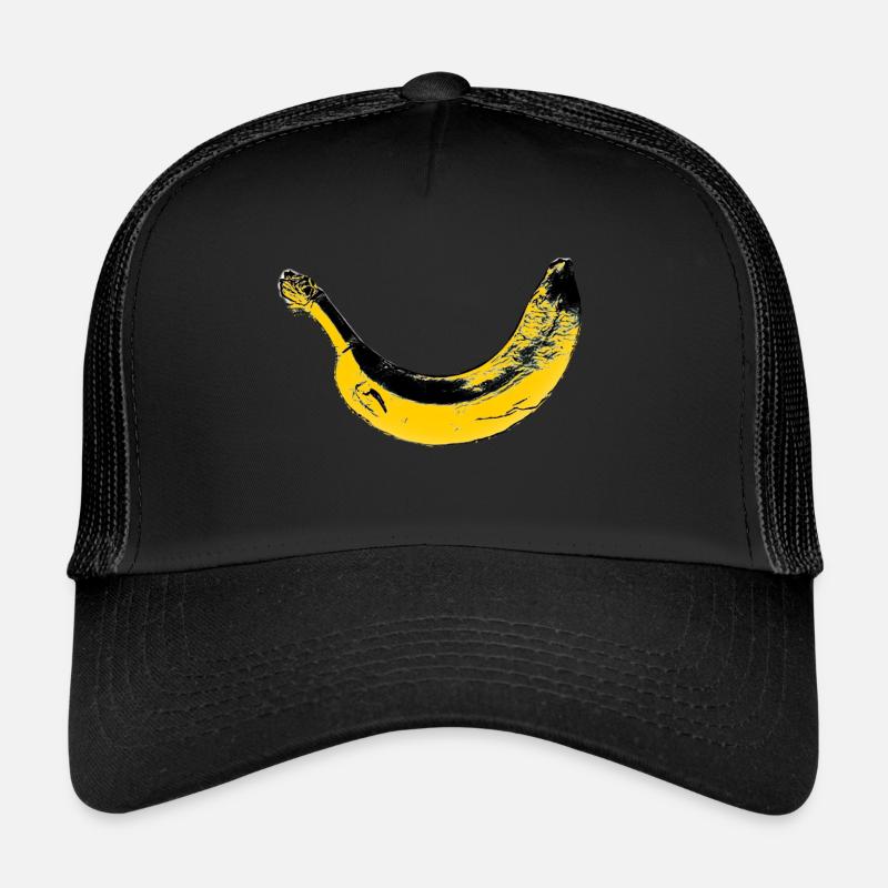 Banane - Trucker Cap - Schwarz/Schwarz