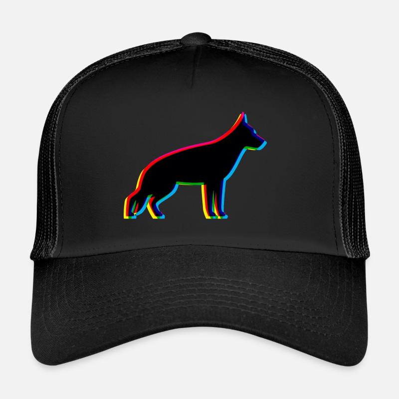 CMYK Deutscher Schäferhund - Trucker Cap - Schwarz/Schwarz