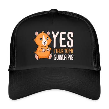 Je parle à mon cochon d’Inde - Casquette trucker  - noir/noir - Devant