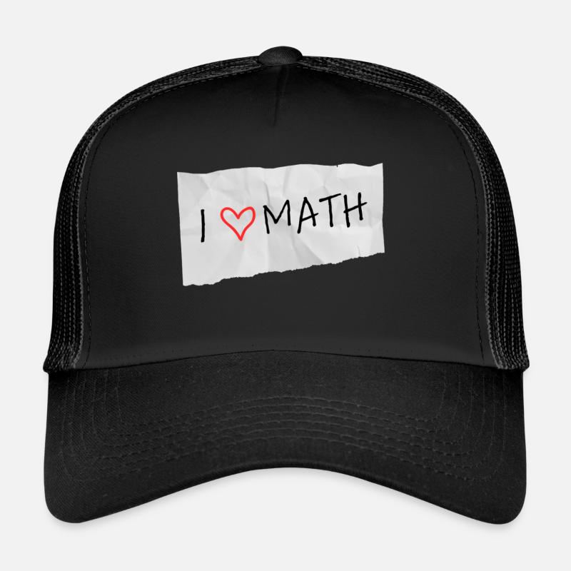 J’adore les maths - Casquette trucker  - noir/noir