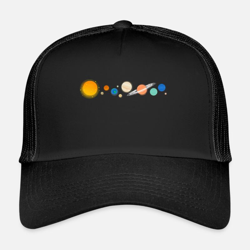 Sonnensystem - Trucker Cap - Schwarz/Schwarz
