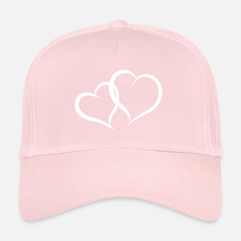 Herzen weis geschwungen Trucker Cap