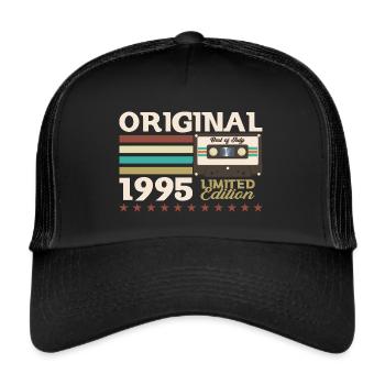 Cassette 30ème Anniversaire Juillet 1995 Millésime 1995 - Casquette trucker  - noir/noir - Devant
