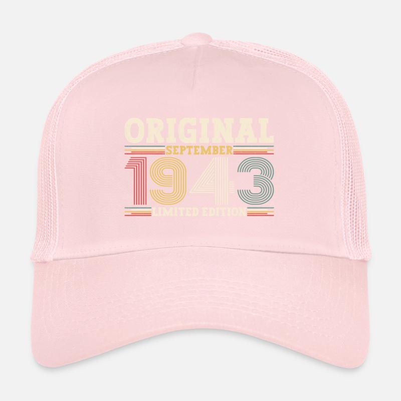 80th Birthday Original September Year 1943 Trucker Cap