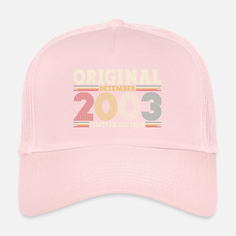 20e anniversaire décembre Né en 2003 Casquette trucker 