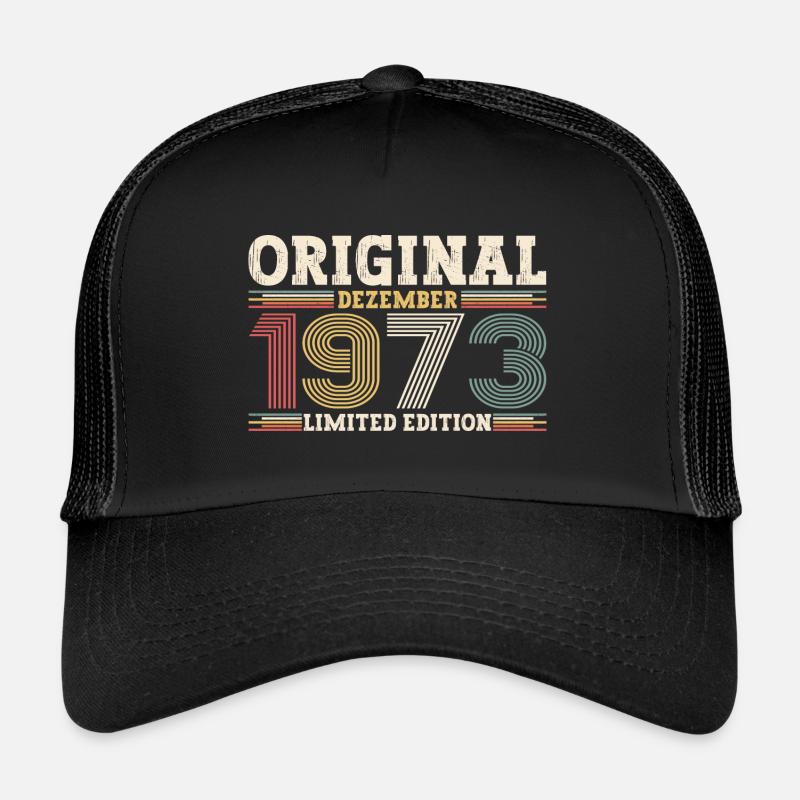50th Birthday Original December Born 1973 - Trucker Cap - black/black