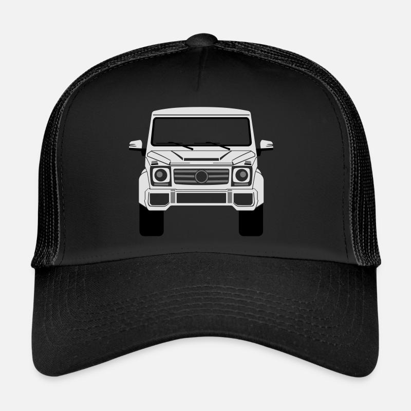 W463 G63 AMG Front G-Klasse - Trucker Cap - Schwarz/Schwarz