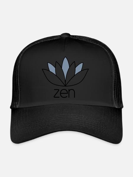 ZEN - Casquette trucker  - noir/noir - Devant