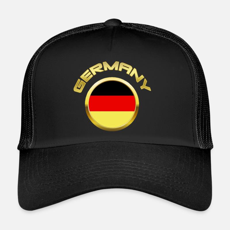 Germany Deutschland Germania - Trucker Cap - Schwarz/Schwarz
