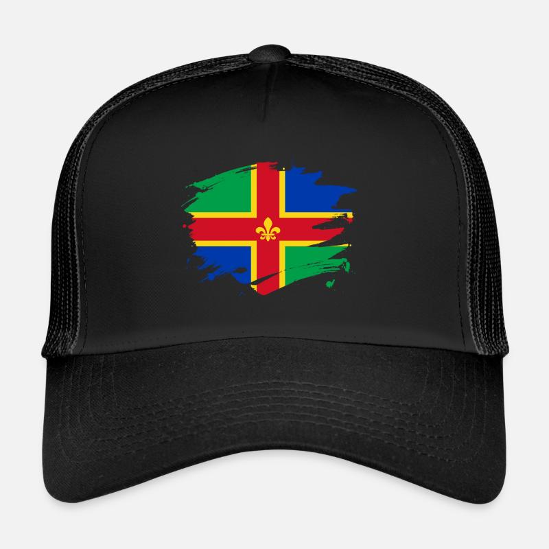 Éclaboussures de peinture du drapeau du Lincolnshire Casquette trucker 