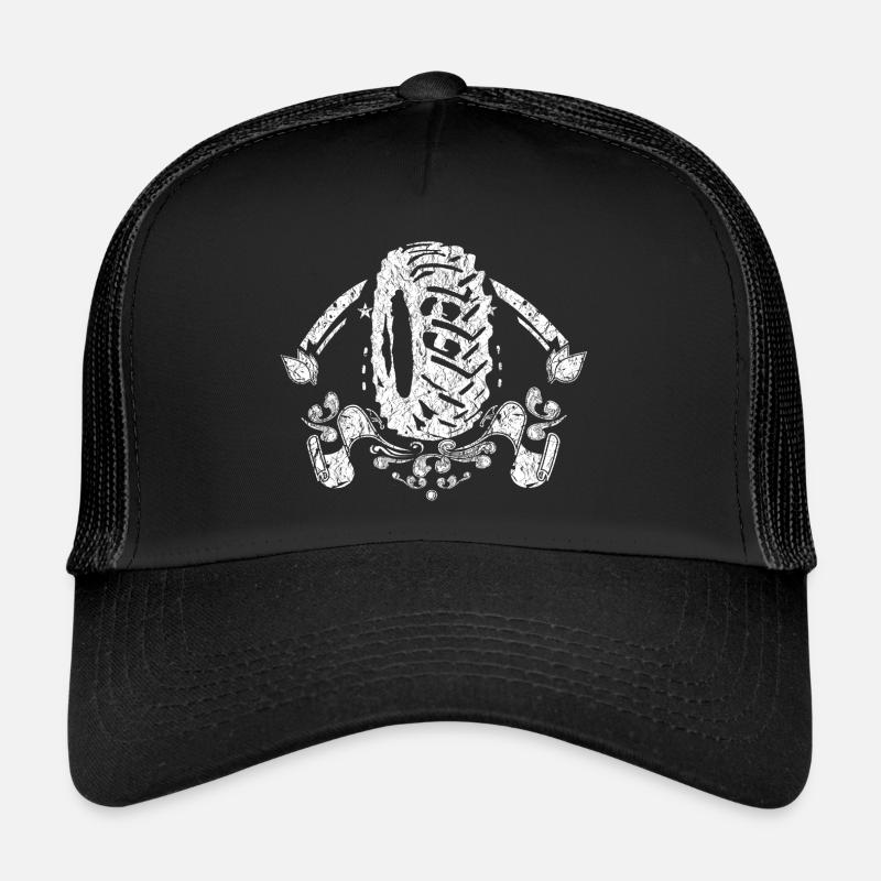 TRECKER BAUER LANDWIRD REIFEN - Trucker Cap - Schwarz/Schwarz
