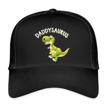 Daddysaurus père et enfant partenaire de dinosaure look - Casquette trucker  - noir/noir - Devant