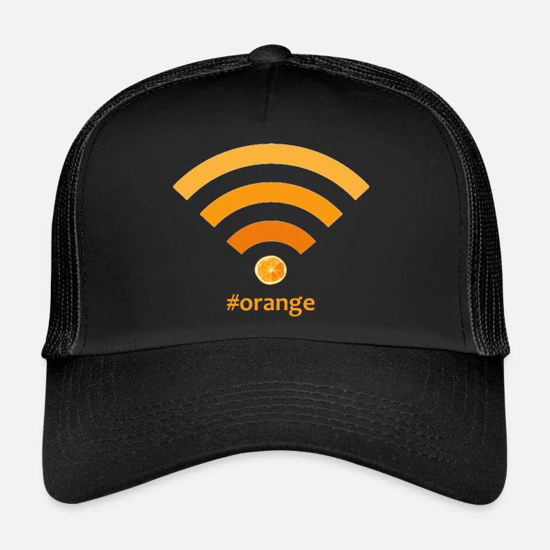 hashtag orange wifi Casquette trucker 