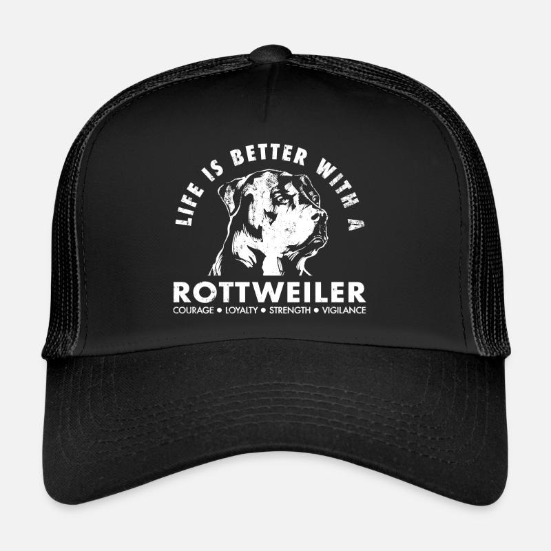 Rottweiler - Trucker Cap - Schwarz/Schwarz