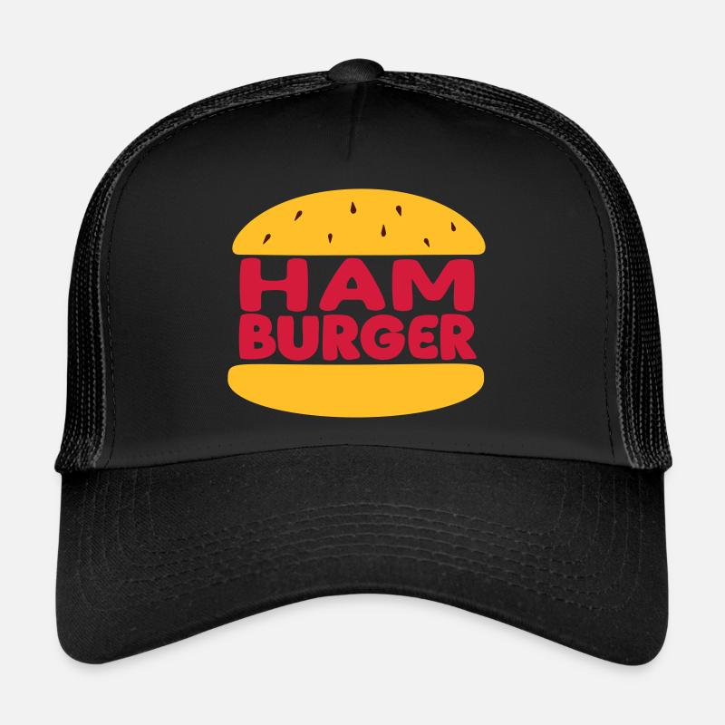 Hamburger - the original Burger! - Trucker Cap - Schwarz/Schwarz