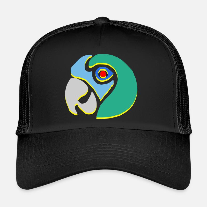 Perroquet - Casquette trucker  - noir/noir