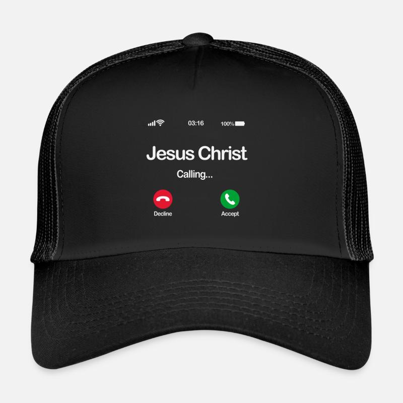 Jésus appelle - Acceptez Jésus dans votre vie Casquette trucker 