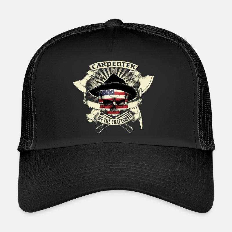 Zimmermann Carpenter Totenkopf Logo Trucker Cap