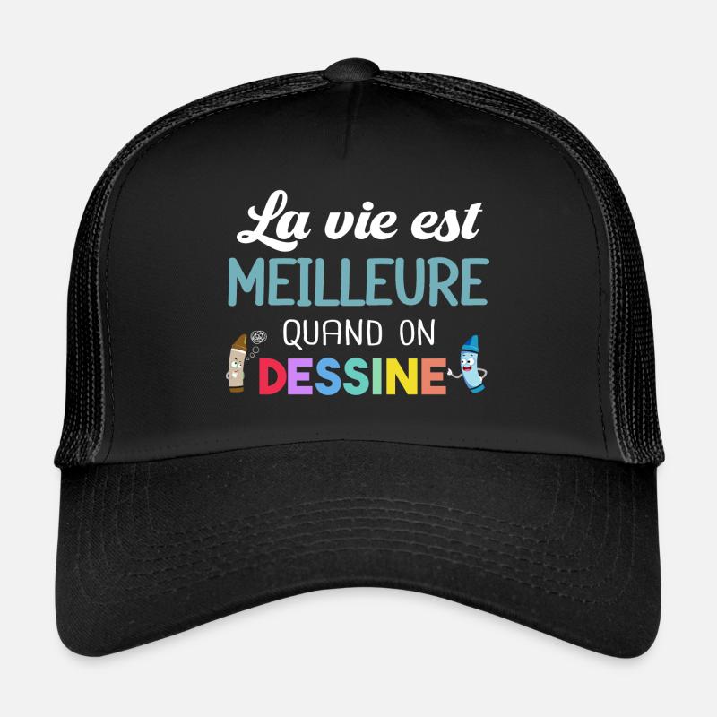 Dessinateur Illustrateur Cadeau Dessin Dessiner Casquette trucker 