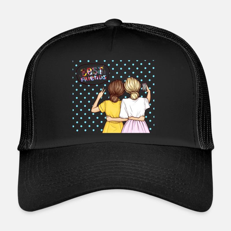 Beste Freunde - Trucker Cap - Schwarz/Schwarz