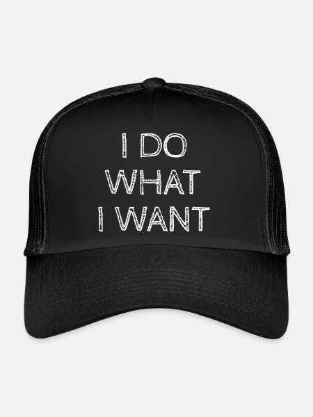 Je fais ce que je veux - Casquette trucker  - noir/noir - Devant
