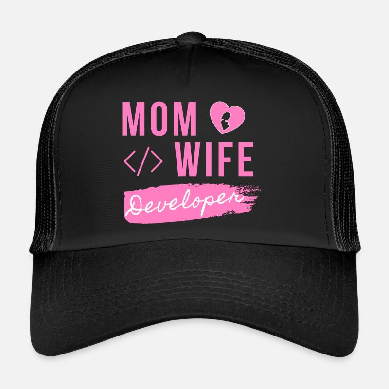 Mom Wife Developer - Developer Mom Trucker Cap