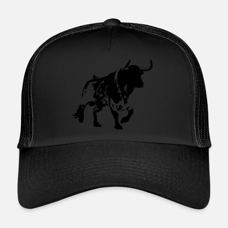 Stier Sternzeichen Geschenk - Trucker Cap - Schwarz/Schwarz
