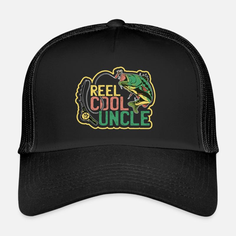 Reel cool Uncle - Casquette trucker  - noir/noir