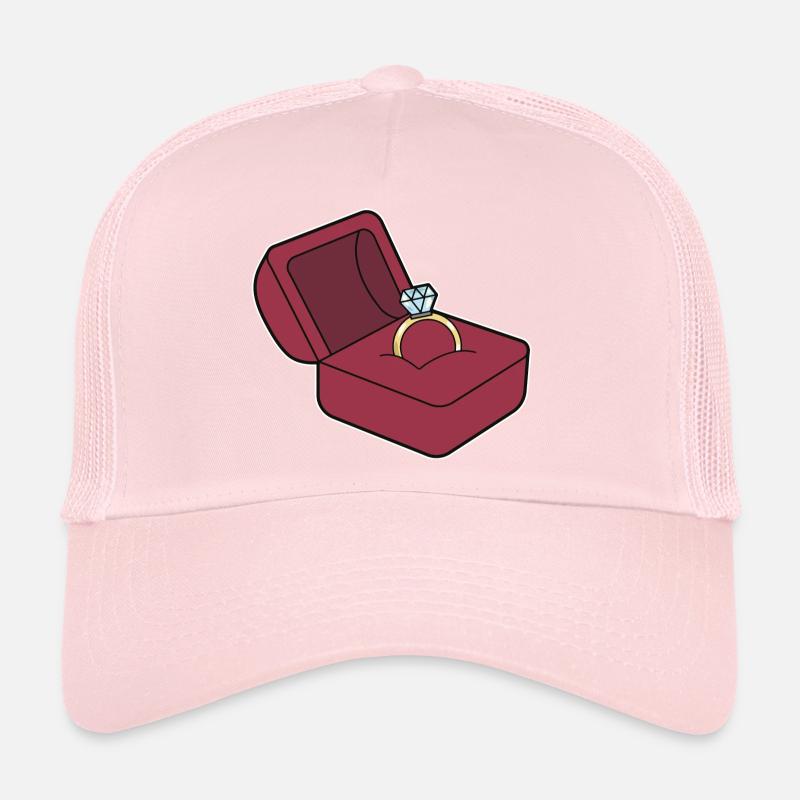 Wedding ring marriage proposal Trucker Cap