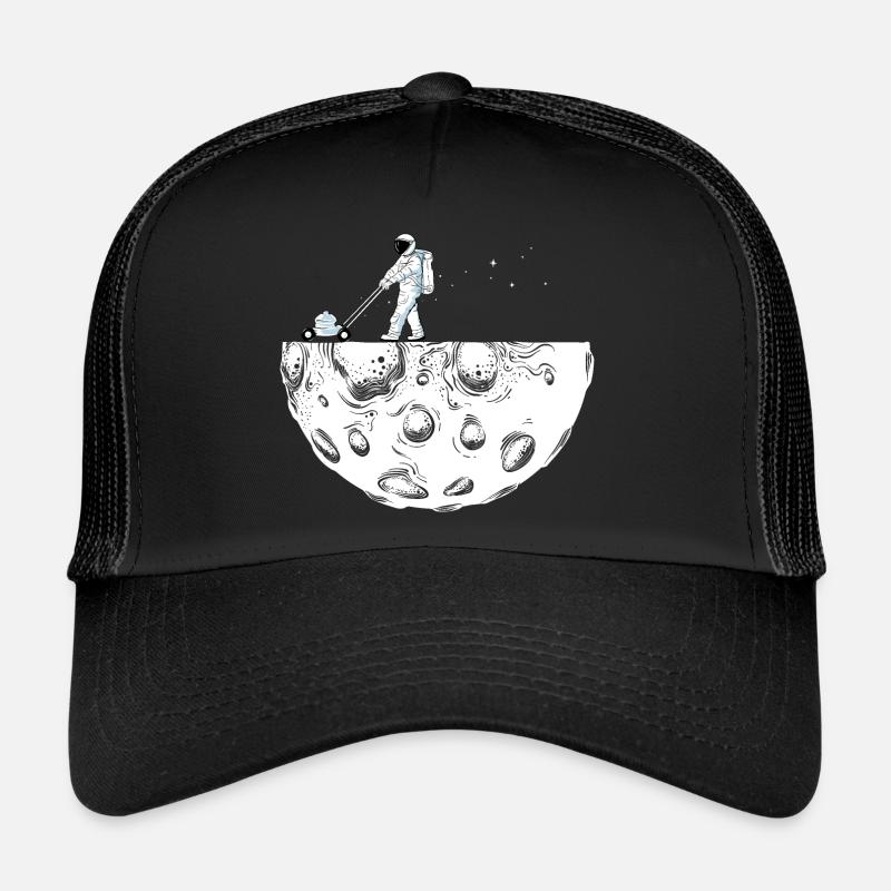 Astronaut mows the moon Space travel Space Trucker Cap