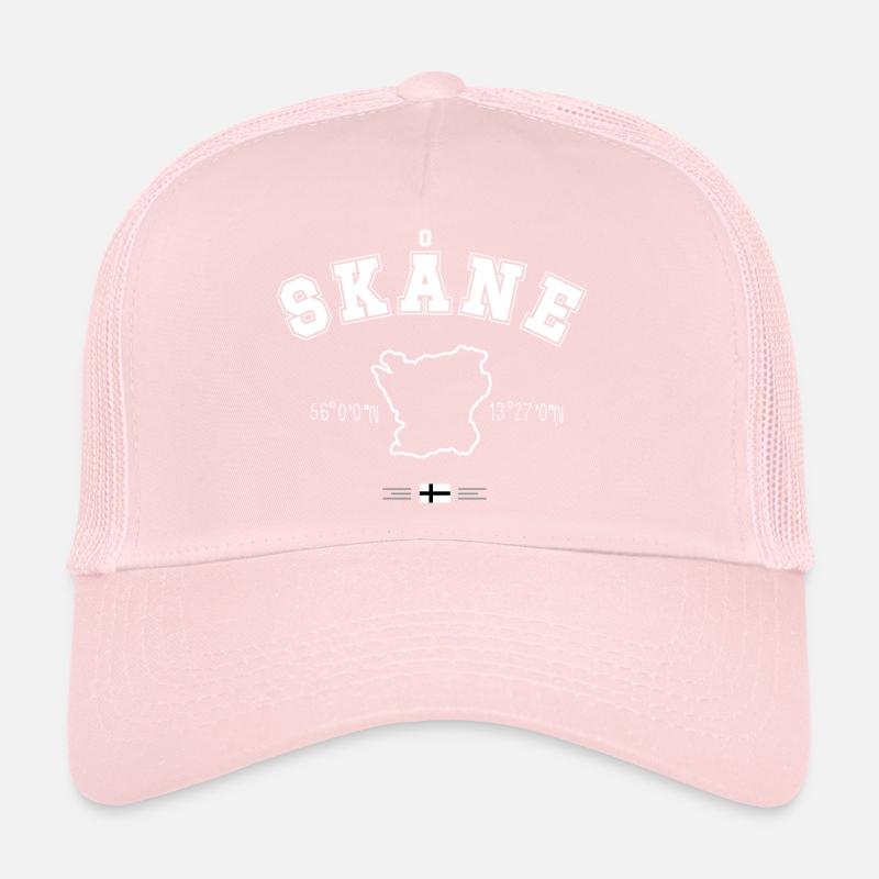 Skåne, Sweden With Coordinates Trucker Cap
