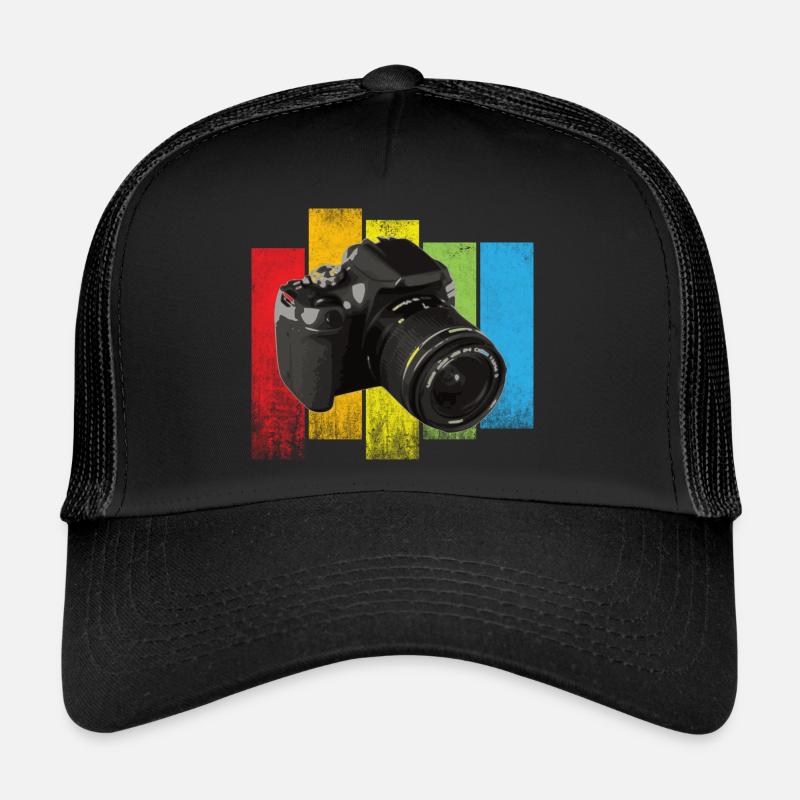 Sujet de caméra cool - Casquette trucker  - noir/noir
