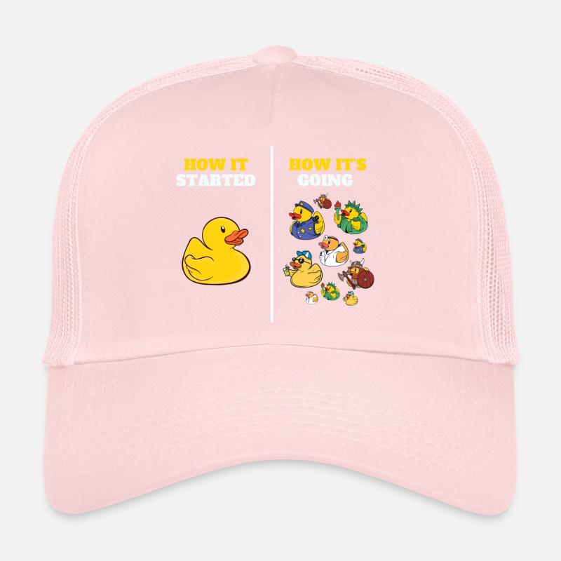 How It Started Yellow Bath Duckie Rubber Duck Trucker Cap