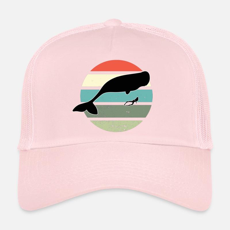 Plongeurs Plongée Plongée Rétro Snorkeler Casquette trucker 
