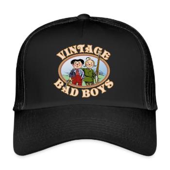 Max und Moritz, Vintage Bad Boys - Trucker Cap - Schwarz/Schwarz - Vorne