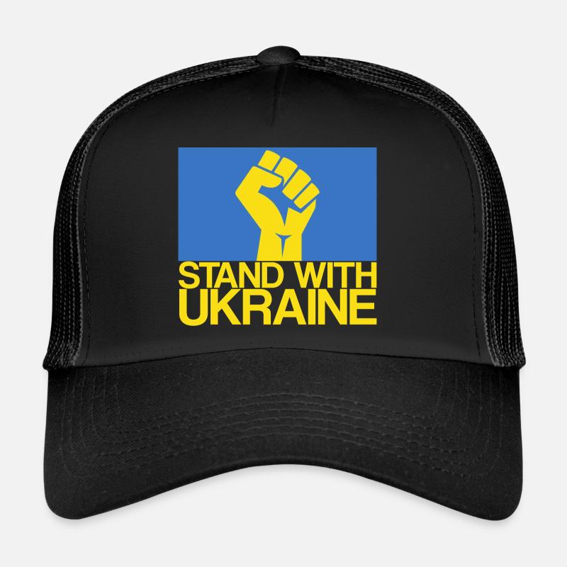 STAND WITH UKRAINE l'Ukraine Support Ukrainien Tee Casquette trucker 