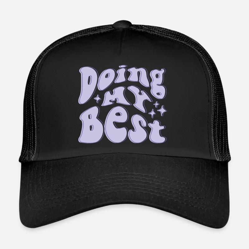 Faire de mon mieux violet Casquette trucker 