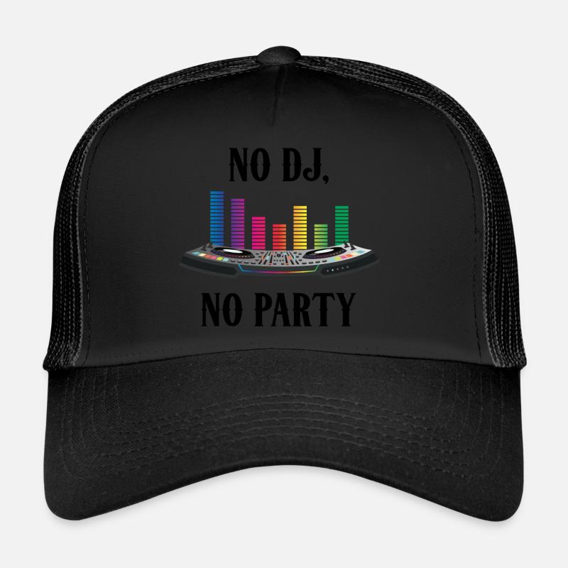 No DJ No Party Computer DJ Djane Mix - Trucker Cap - Schwarz/Schwarz