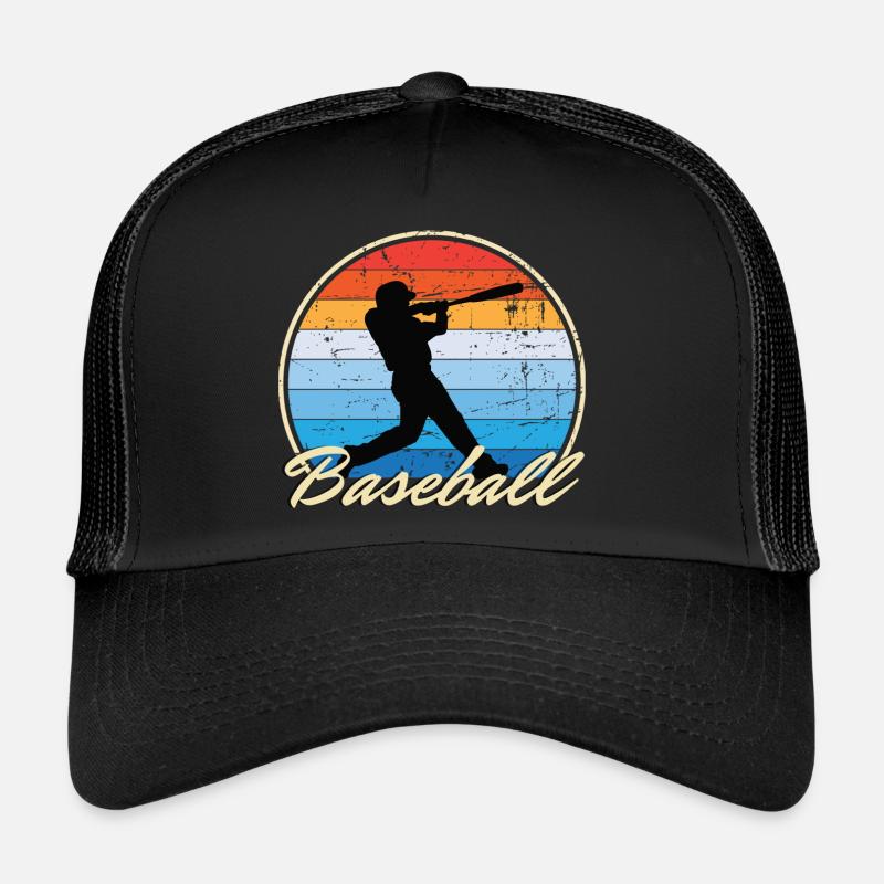 Baseball Baseballspieler Vintage Retro Geschenk Trucker Cap