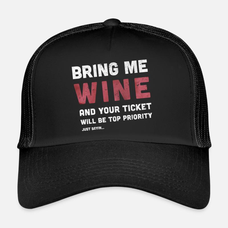 Wine and Tech Support Trucker Cap